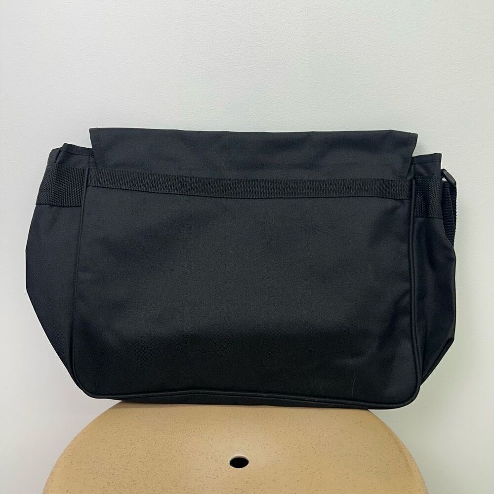Tommy Hilfiger Unisex Vintage Y2K 90s Black Spell Out Small Flag Messenger Bag - Picture 2 of 9